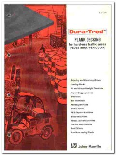 Johns-Manville 1976 vintage flooring catalog Dura-Tred plank decking