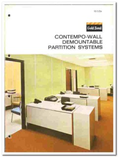 National Gypsum Company 1976 vintage catalog Contempo-Wall partition National Gypsum Company 1976 vintage catalog Contempo-Wall partition