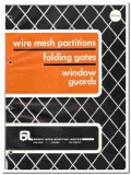 Acorn Wire Iron Works Inc 1976 vintage fence catalog mesh partition Acorn Wire Iron Works Inc 1976 vintage fence catalog mesh partition