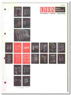 Lyon Metal Products Inc 1976 vintage shelving catalog cabinets desks