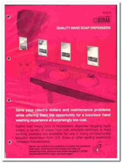 U S Borax Inc 1976 vintage bathroom catalog Hand Soap Dispensers U S Borax Inc 1976 vintage bathroom catalog Hand Soap Dispensers