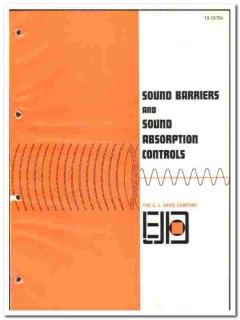 E J Davis Company 1976 vintage insulation catalog Sound Barriers