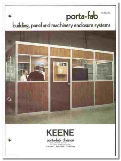 Keene Corp 1976 vintage wall catalog Porta-Fab enclosure systems