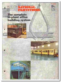 National Partitions Inc 1976 vintage wall catalog In-Plant Office