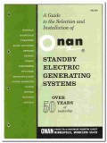 Onan Corp 1976 vintage catalog Standby Electric Generating Systems Onan Corp 1976 vintage catalog Standby Electric Generating Systems