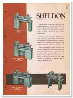 Sheldon Machine Company 1957 vintage industrial catalog Lathes Milling
