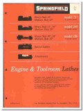Springfield Machine Tool Company 1957 vintage industrial catalog lathe Springfield Machine Tool Company 1957 vintage industrial catalog lathe