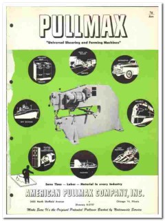 American Pullmax Company 1957 vintage industrial catalog shearing