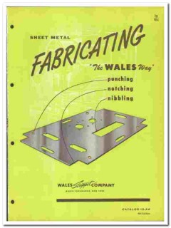 Wales Strippit Company 1957 vintage industrial catalog Fabricating