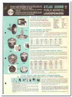 American Trading Production Corp 1965 vintage catalog Atlas Sound American Trading Production Corp 1965 vintage catalog Atlas Sound