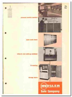 Mosler Safe Company 1966 vintage banking catalog vault doors windows