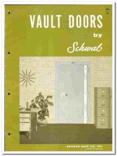 Schwab Safe Company 1966 vintage banking catalog storage vault doors Schwab Safe Company 1966 vintage banking catalog storage vault doors