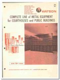 Watson Mfg Company 1966 vintage banking catalog metal equipment