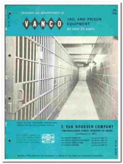 E Van Norden Company 1966 vintage jail catalog prison equipment