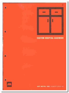 Art Metal Inc 1966 vintage catalog custom hospital casework cabinets