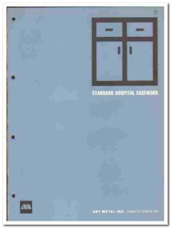 Art Metal Inc 1966 vintage catalog standard hospital casework cabinets