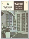 Watson Mfg Company 1966 vintage catalog hospital equipment casework Watson Mfg Company 1966 vintage catalog hospital equipment casework