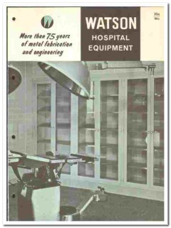 Watson Mfg Company 1966 vintage catalog hospital equipment casework Watson Mfg Company 1966 vintage catalog hospital equipment casework