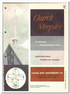 Carter-Miot Engineering Company 1966 vintage catalog church steeples
