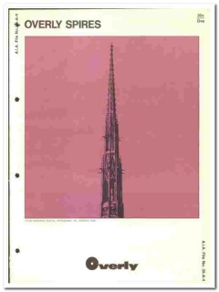 Overly Mfg Company 1966 vintage ecclesiastical catalog church spires