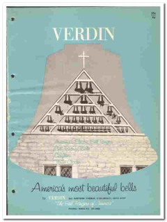 I T Verdin Company 1966 vintage ecclesiastical catalog bronze bells