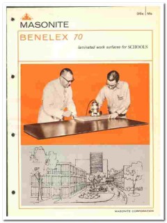 Masonite Corp 1966 vintage wood catalog Benelex 70 laminated surfaces