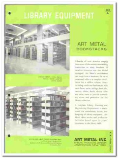Art Metal Inc 1966 vintage shelving catalog library equipment