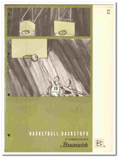 Brunswick Corp 1966 vintage recreation catalog basketball backstops