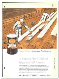 Flood Company 1966 vintage catalog Penetrol stadium seat-coat protect