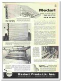 Medart Products Inc 1966 vintage catalog telescopic gym seats backstop