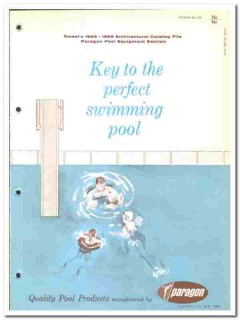 Paragon Swimming Pool Company 1966 vintage recreation catalog perfect Paragon Swimming Pool Company 1966 vintage recreation catalog perfect