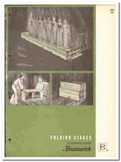 Brunswick Corp 1966 vintage theatrical catalog folding stages