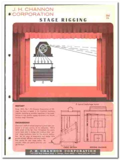 J H Channon Corp 1966 vintage theatrical catalog stage rigging