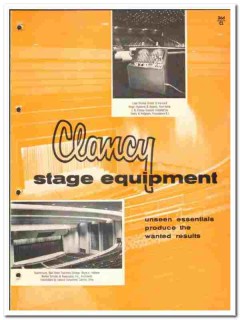 J R Clancy Inc 1966 vintage theatrical catalog stage equipment rigging