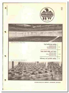 Heywood-Wakefield Company 1966 vintage catalog auditorium seating