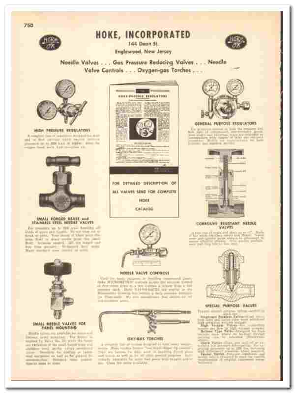 Hoke Inc 1948 vintage catalog needle valves regulators