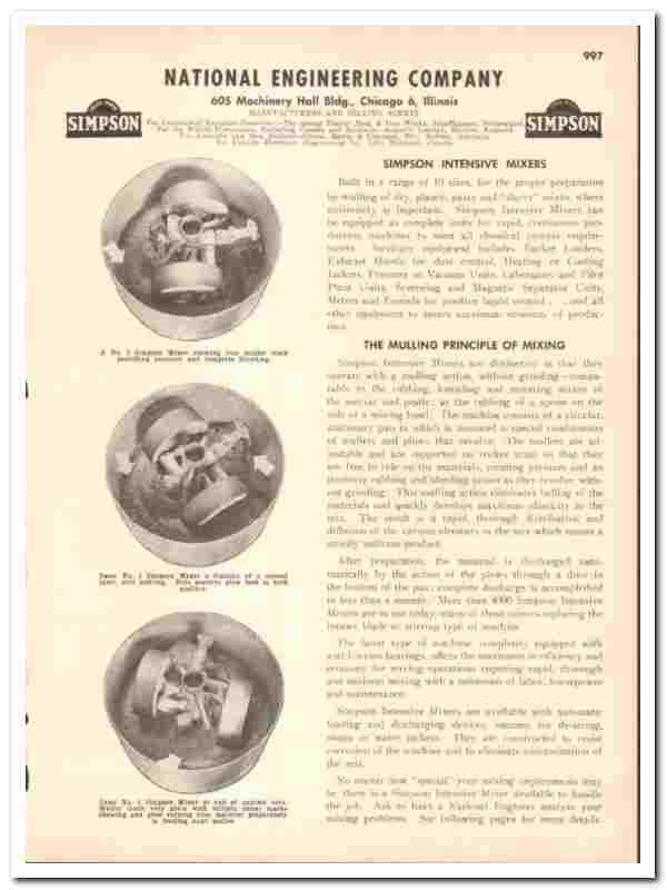 National Engineering Company 1948 vintage catalog Simpson